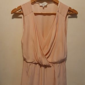 Soft pink wrap top